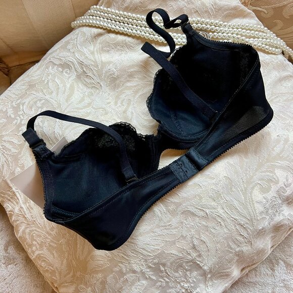 NWT Q – T  Intimates Lace Underwire Demi Everyday Bra 34C Black - Picture 8 of 11